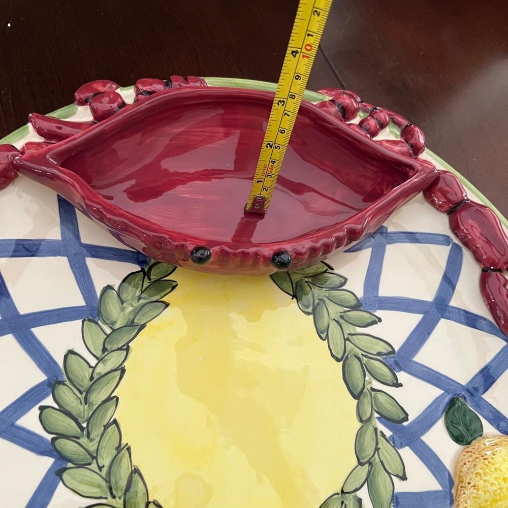Crab and Lemon Dip Bowl Platter by: Home Etc BECCA Signature Collection 14” - Picture 3 of 7